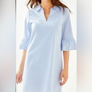 Lilly Pulitzer Light Blue Striped Mini Dress